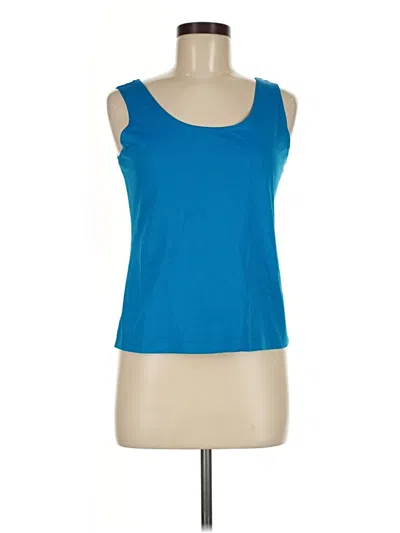 Pre-owned Chico's Tank Top Blue Strapless Neckline Tops