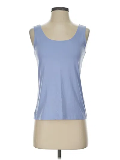 Pre-owned Chico's Tank Top Blue Strapless Neckline Tops