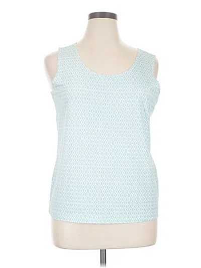Pre-owned Chico's Tank Top Blue Sweetheart Neckline Tops