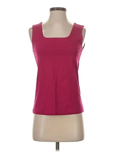 Pre-owned Chico's Tank Top Burgundy Strapless Neckline Tops