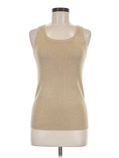 Pre-owned Chico's Tank Top Gold Halter Neckline Tops