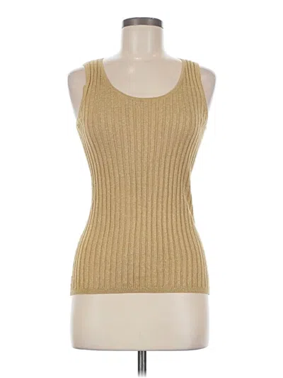 Pre-owned Chico's Tank Top Gold Strapless Neckline Tops