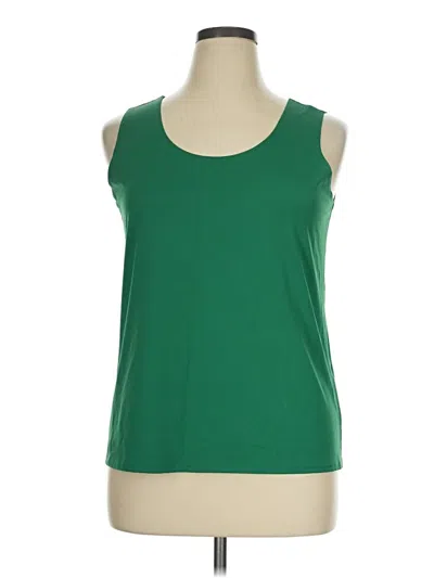 Pre-owned Chico's Tank Top Green Halter Neckline Tops