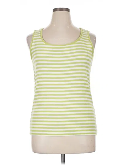 Pre-owned Chico's Tank Top Green Halter Neckline Tops