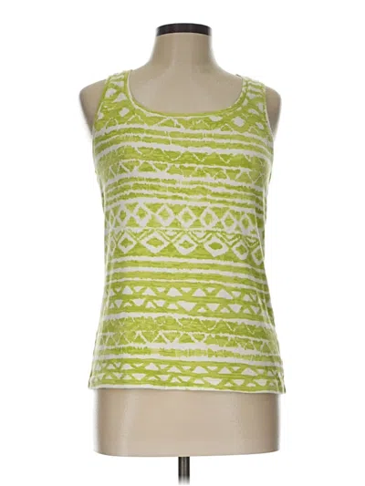 Pre-owned Chico's Tank Top Green Square Neckline Tops