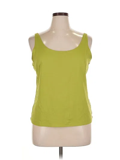 Pre-owned Chico's Tank Top Green Strapless Neckline Tops