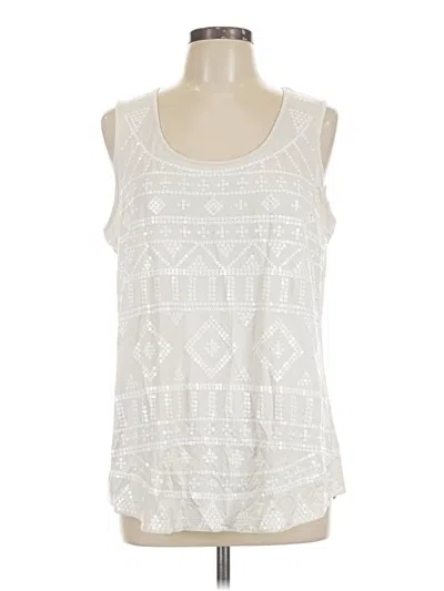 Pre-owned Chico's Tank Top Ivory Halter Neckline Tops