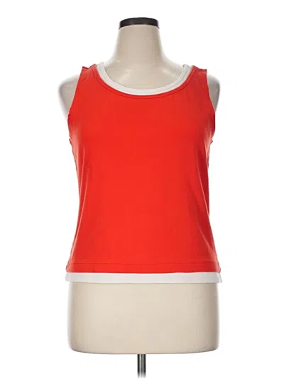 Pre-owned Chico's Tank Top Orange Halter Neckline Tops