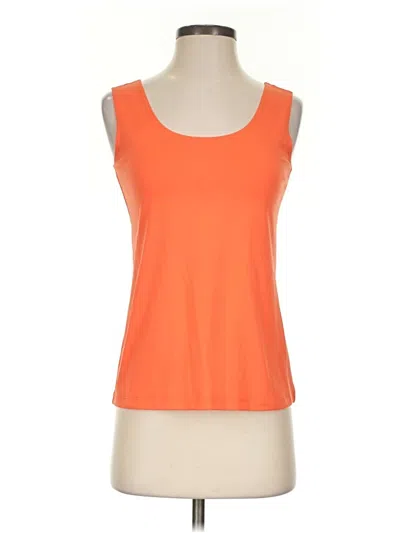 Pre-owned Chico's Tank Top Orange Strapless Neckline Tops