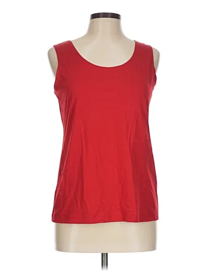 Pre-owned Chico's Tank Top Red Scoop Neck Tops