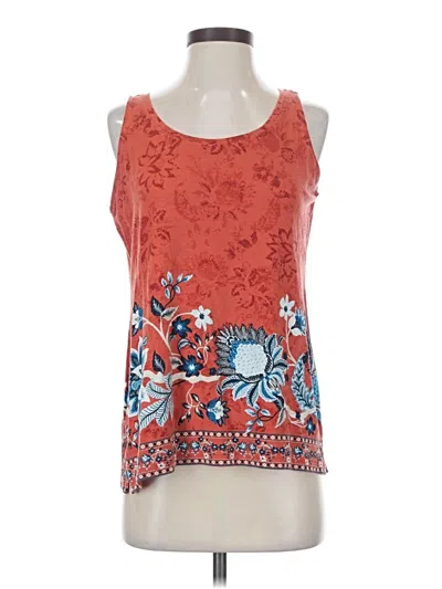 Pre-owned Chico's Tank Top Red Strapless Neckline Tops