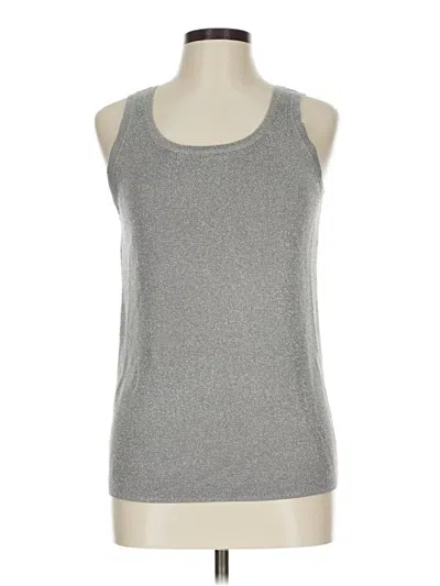 Pre-owned Chico's Tank Top Silver Halter Neckline Tops