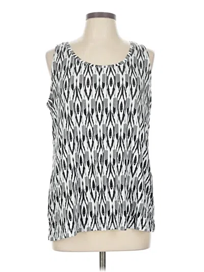 Pre-owned Chico's Tank Top Silver Keyhole Neckline Tops