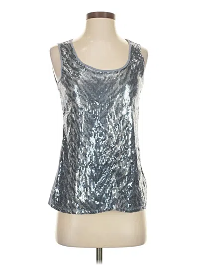 Pre-owned Chico's Tank Top Silver Strapless Neckline Tops