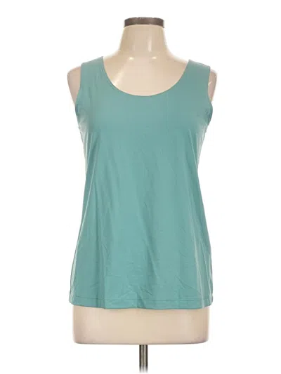 Chico's Tank Top Teal Halter Neckline Tops In Blue