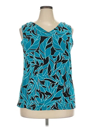 Pre-owned Chico's Tank Top Teal Open Neckline Tops