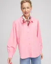 Chico's Tencel Blend Dolman-sleeved Blouse In Sunset Dunes Size 8/10 |  In Sunset Dunes