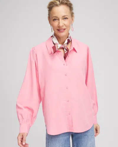 Chico's Tencel Blend Dolman-sleeved Blouse In Sunset Dunes Size 8/10 |