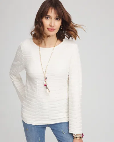 Chico's Boat Neck Pullover Sweater In English Cream Size 16/18 |