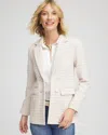 Chico's Textured Knit Blazer In Taupe In Brown