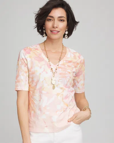 Chico's The Perfect V-neck Tee In French Blush Size 20/22 |
