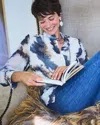 Chico's Tie-dye High-low Tunic Top In Helium Size 16/18 |  In Helium
