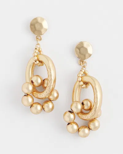 Chico's Tiered Beaded Hoop Earring |  In Gold