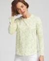 Chico's Tile Long Sleeve Top In Frozen Lime Size 20/22 |  Zenergy Activewear In Frozen Lime