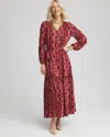 Chico's Tile Print Maxi Dress In Blackcurrant Size 16/18 |  In Blackcurrant