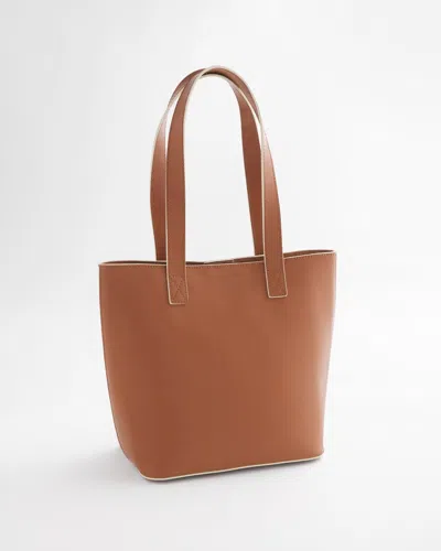 Chico's Top Handle Tote In Brown |  In Cognac
