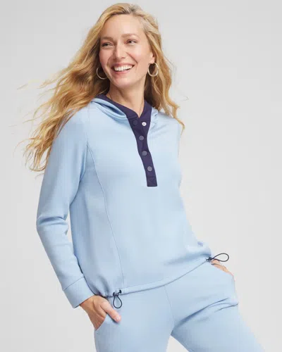 Chico's Topaz Contrast Top In Crystal Topaz