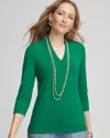 Chico's Touch Of Cool™ 3/4 Sleeve Tee In Ivy League Size 8/10 |  In Ivy League