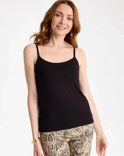 Chico's Touch Of Cool Cami Top In Black