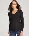 Chico's Touch Of Cool Layering Tee In Black In Black