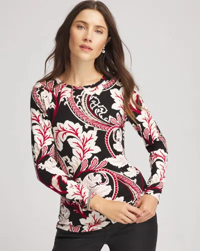 Chico's Touch Of Cool Layering Tee In Black