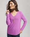 Chico's Touch Of Cool Layering Tee In Gooseberry