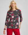 Chico's Touch Of Cool Layering Tee In Gray In Multi