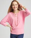 Chico's Touch Of Cool™ Ruched Banded-hem Top In Sunset Dunes Size 20/22 |  In Sunset Dunes