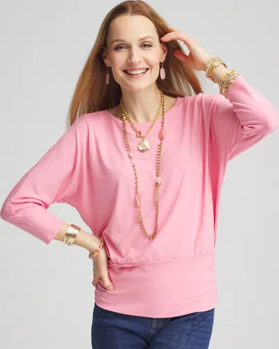 Chico's Touch Of Cool™ Ruched Banded-hem Top In Sunset Dunes Size 20/22 |