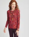 Chico's Touch Of Cool™ Spots Layering Tee In Purple Size 16/18 |  In Deep Raisin