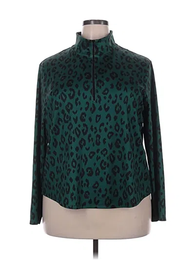 Pre-owned Chico's Track Jacket In Green