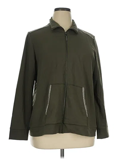 Pre-owned Chico's Track Jacket In Green