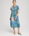 Chico's Trapunto Midi Jersey-knit Dress Size 12/14 |  In Multicolor
