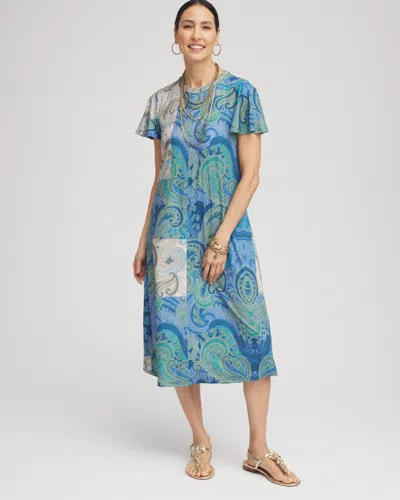 Chico's Trapunto Midi Jersey-knit Dress Size 12/14 |  In Multicolor