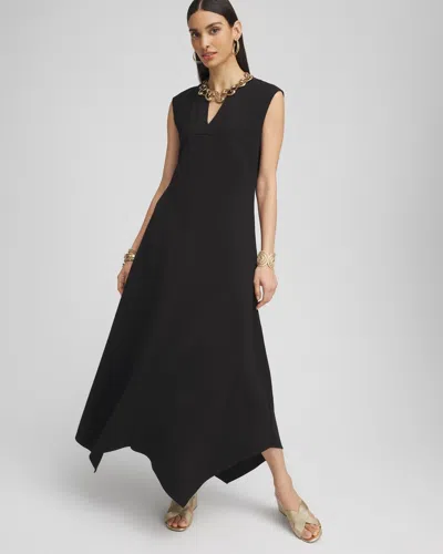 Chico's Trapunto Placket Midi Dress In Black Size 20/22 |