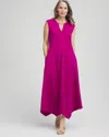 Chico's Trapunto Placket Midi Dress In Purple Size 16/18 |  In Purple Clover