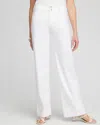 Chico's Trapunto Relaxed Straight Leg Pants In White Size 4 |  In White