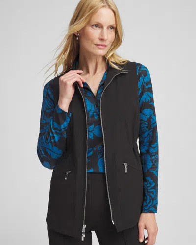 Chico's Travel Vest In Black Size Small |  Zenergy