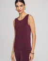 Chico's Travelers Convertible Tank In Blackened Burgundy In Burgundy
