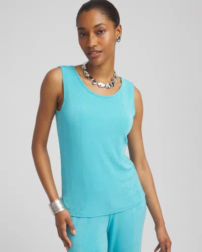 Chico's Travelers Convertible Tank In Blue